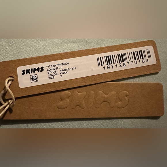 SKIMS Fits Everybody Long Slip Dress in Khaki - Picture 6 of 6